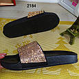 Модні жіночі шльопанці чорні зі стразами.36 розмір, фото 4