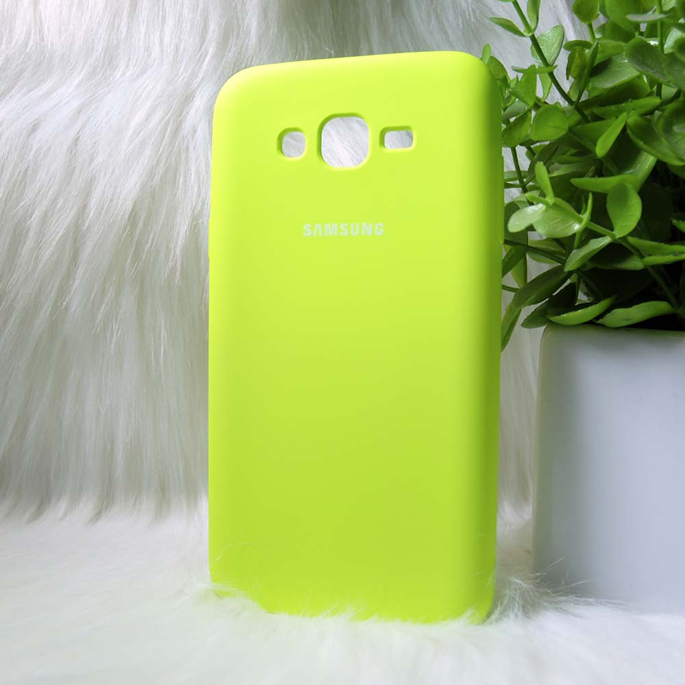 Силіконовий чохол Original Silicone Case Samsung J7 / J700 Lime (жовтий), фото 1