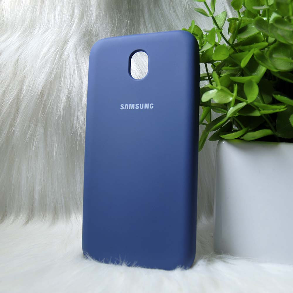Силіконовий чохол Original Silicone Case Samsung J730 / J7 2017 Dark blue (синій)