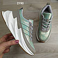 Супер модні жіночі кросівки в стилі Акули бірюзового кольору, фото 5