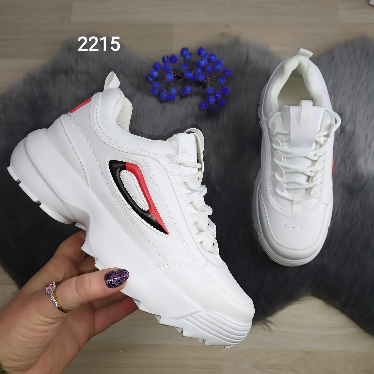 Жіночі кросівки білі в стилі FILA Disruptor 39 р, фото 1