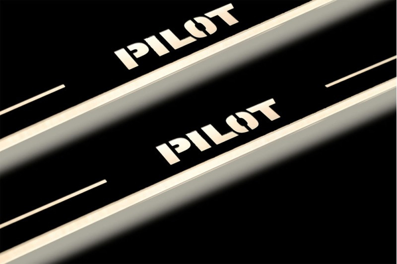 Накладки на пороги з підсвіткою для Honda Pilot II (2008-2015), фото 1