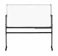 Дошка маркерна 90х120 см. поворотна двостороння на колесах під маркер, магнітна, UkrBoards