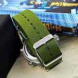 Чоловічий годинник AMST 3003 Silver-Black Green Wristband, фото 5