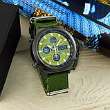 Чоловічі годинники AMST 3003 Black-Green Green Wristband, фото 5