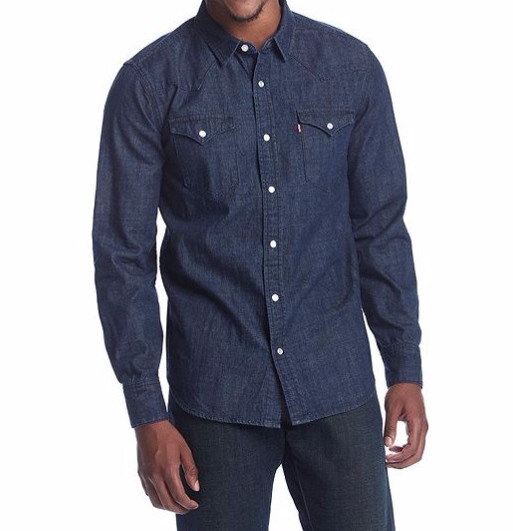 Джинсова сорочка Levis Classic Western Shirt — Dark Wash Blue (L)