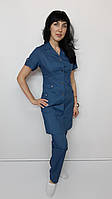 Жіночий медичний костюм Хлястик 2-ка бавовна 42 розмір три чверті рукав