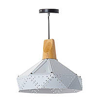 Люстра-підвіс біла з перфорацією SLAVIA NI001/white