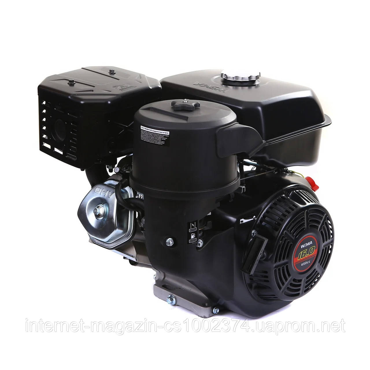 Бензиновий двигун Weima WM190F-S (16 к. с., вал 25 мм шпонка, фільтр сухий)