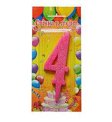 Свічки - цифри торт Pink "4"