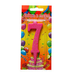 Свічки - цифри торт Pink "7"