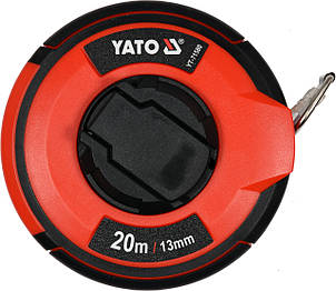 Рулетка сталева з нейлоновим покриттям YATO YT-71580 20 м х 13 мм, фото 2