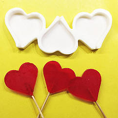 Силіконовий молд для льодяників Сердечка