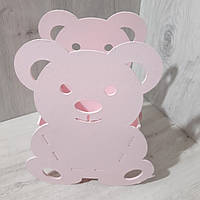 Цветочная коробка Мишка розовый MAXI