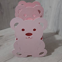 Квіткова коробка ведмедик рожевий mini