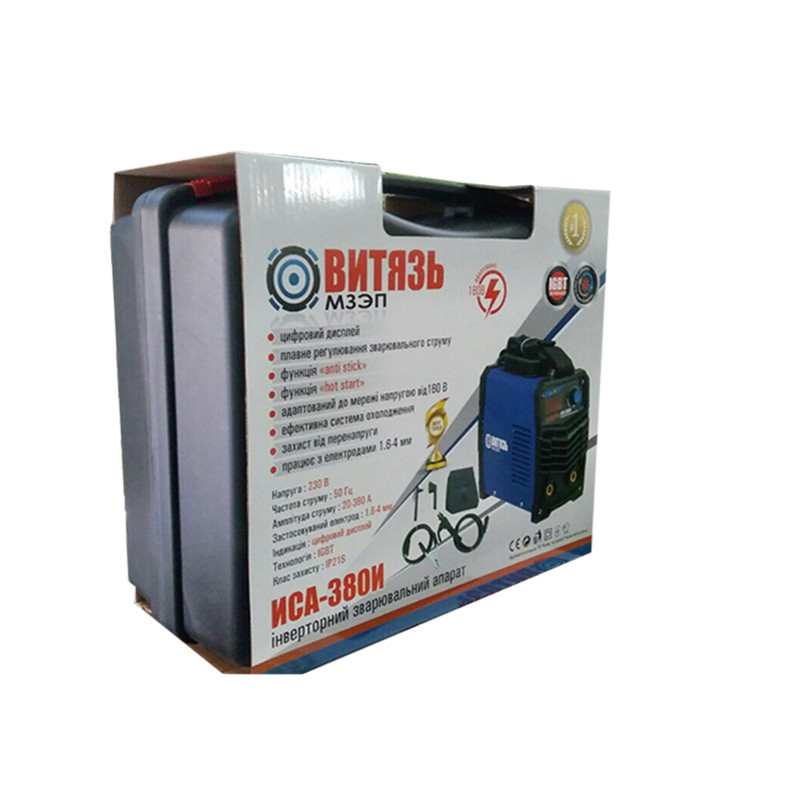 Зварювальний апарат Вітязь ІСА-380І (дисплей, кейс), фото 1