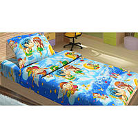 Постільна білизна для підлітків Kidsdreams 150 поплін — Амури блакитна