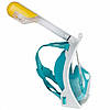 Маска для підводного плавання EasyBreath, снорклінг, панорамна маска для плавання, зелена розмір L/XL, фото 3