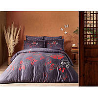 Постільна білизна Tac сатин Delux — Naos kirmizi v54 червоний євро