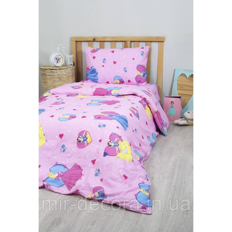 Постільна білизна для підлітків Lotus Young — Sweet Princess V1 рожевий ранфорс, фото 1