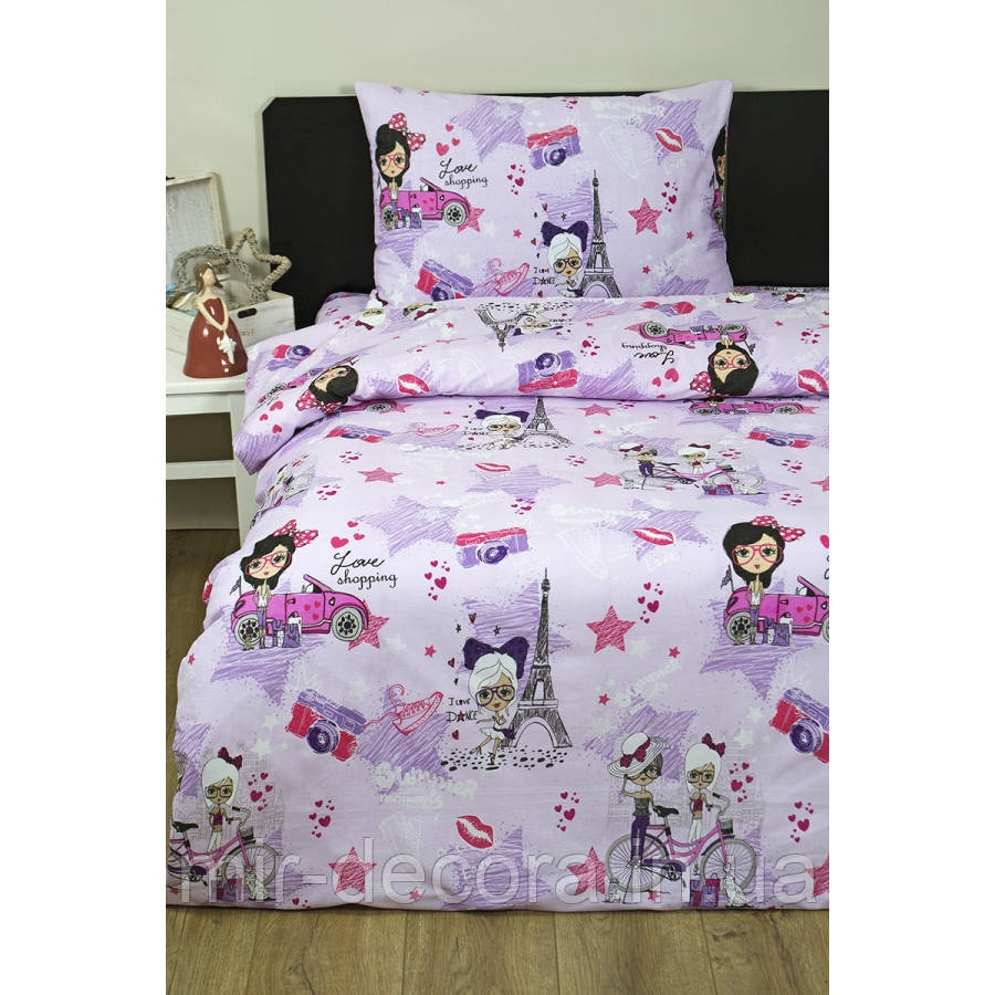 Постільна білизна для підлітків Lotus Young — Fashion ліловий ранфорс, фото 1