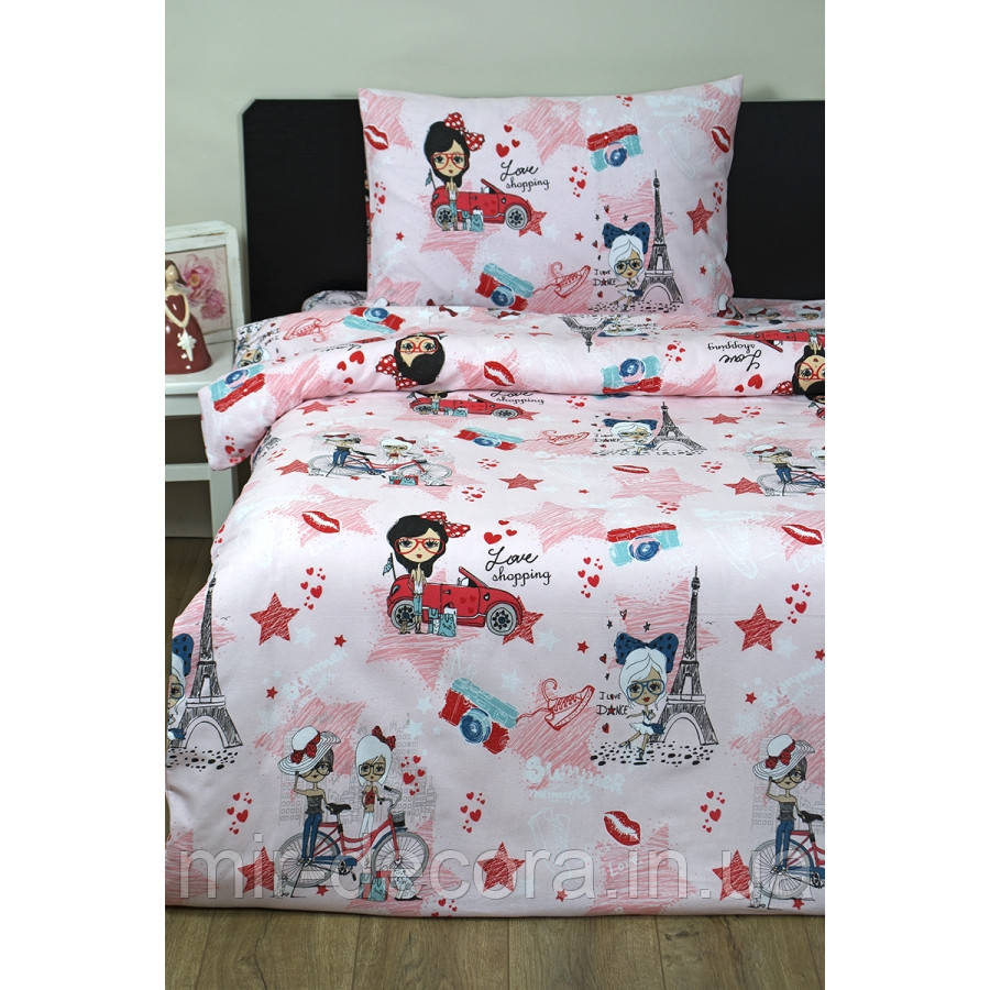 Постільна білизна для підлітків Lotus Young — Fashion рожевий ранфорс, фото 1
