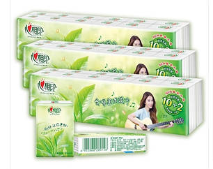 Носові хустки з ароматом зеленого чаю, упаковка 10+2, фото 2