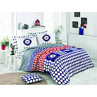 Постільна білизна Beverly Hills Polo Club ранфорс — BHPC 010 Dark Blue євро