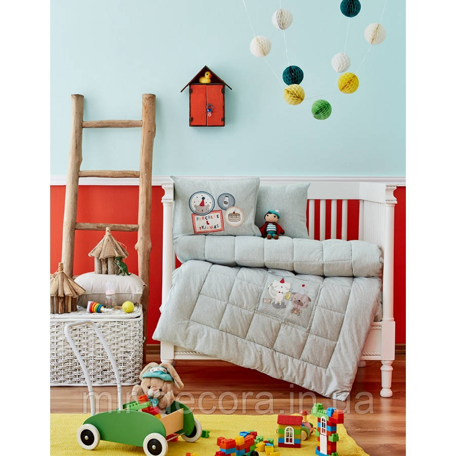 Дитячий набір у ліжечко для немовлят Karaca Home — Pancake 2018-2 su yesil (4 предмети), фото 1