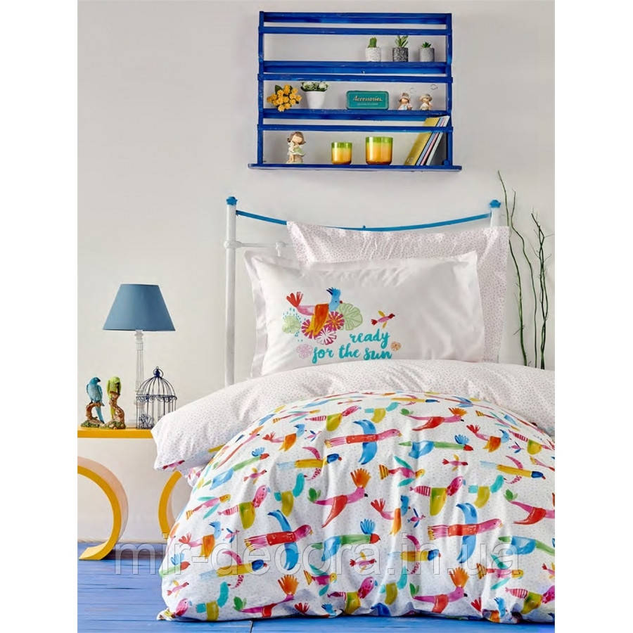 Постільна білизна Karaca Home — Paloma 2018-1 ранфорс підліткова, фото 1