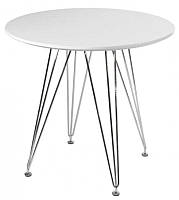 Круглый стол АТ-027 белый 70 см Eames Eiffel leg table