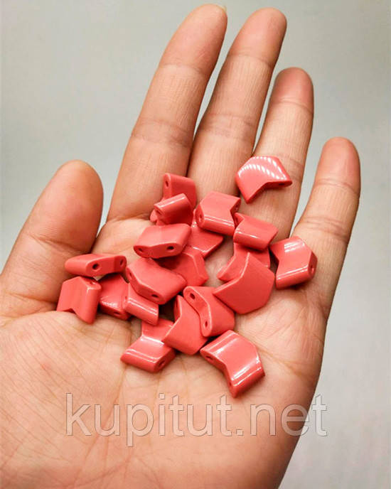 Звенья турманиевые для браслетов (М-23) розовые поштучно