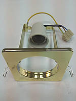 Точечный светильник квадратный BRILUM S63S белый золотистый