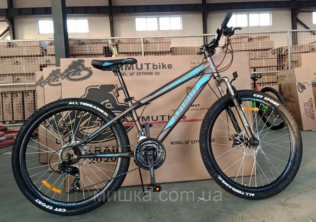 Велосипед гірський Azimut Extreme 26" GFRD, сірий, рама 14", фото 1
