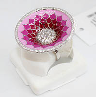 Кольцо с розовой эмалью Феличита