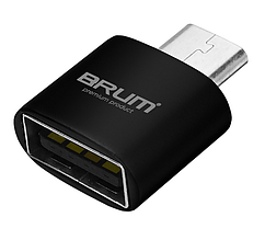 Перехідник BRUM P001 з Micro USB на OTG Чорний