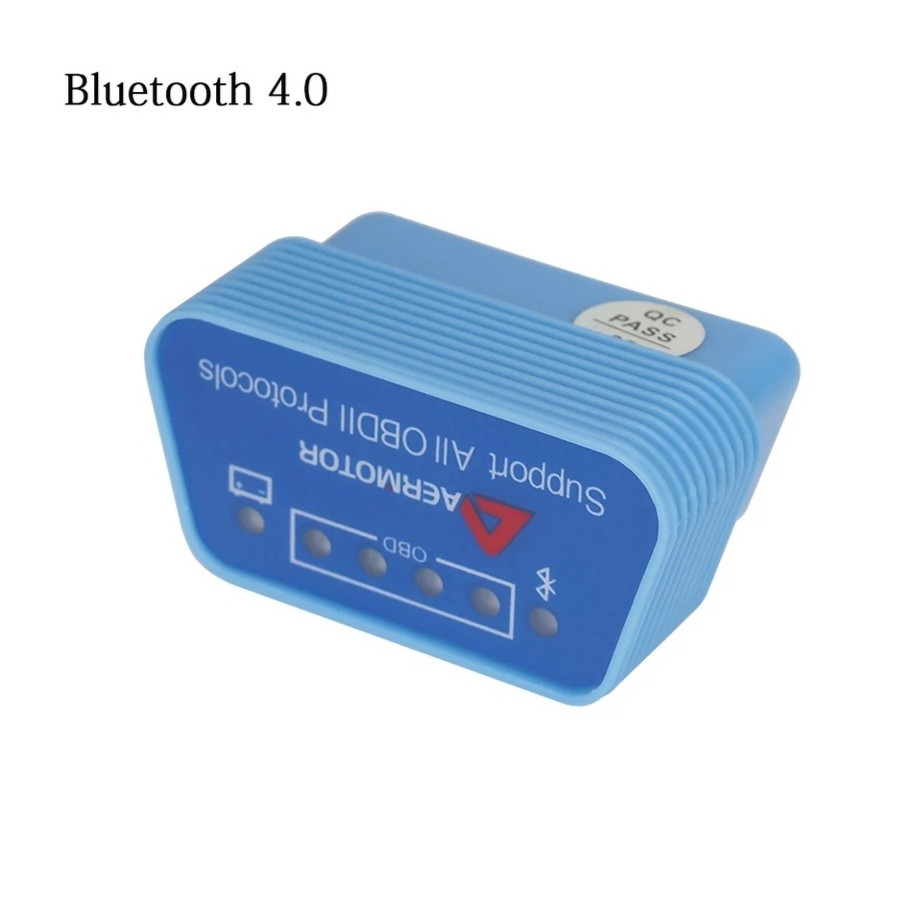 ДІАГНОСТИЧНИЙ АВТОСКАНЕР ELM327 AERMOTOR blue V1.5 Android PC Bluetooth 4.0