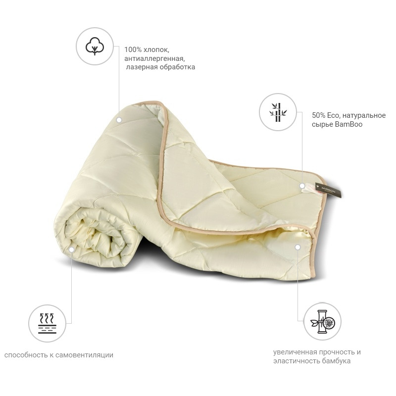 Ковдра бамбукова MirSon Carmela 0431 зимова 172х205 двоспальна