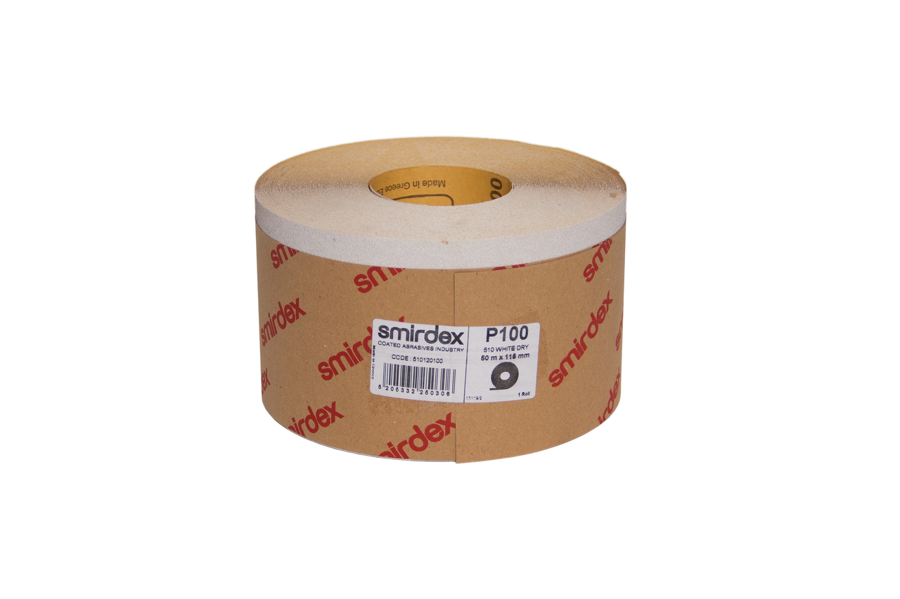 Наждачная бумага Smirdex Р100 рулон белый 116мм 50м (Смирдекс) - фото 1 - id-p70505906