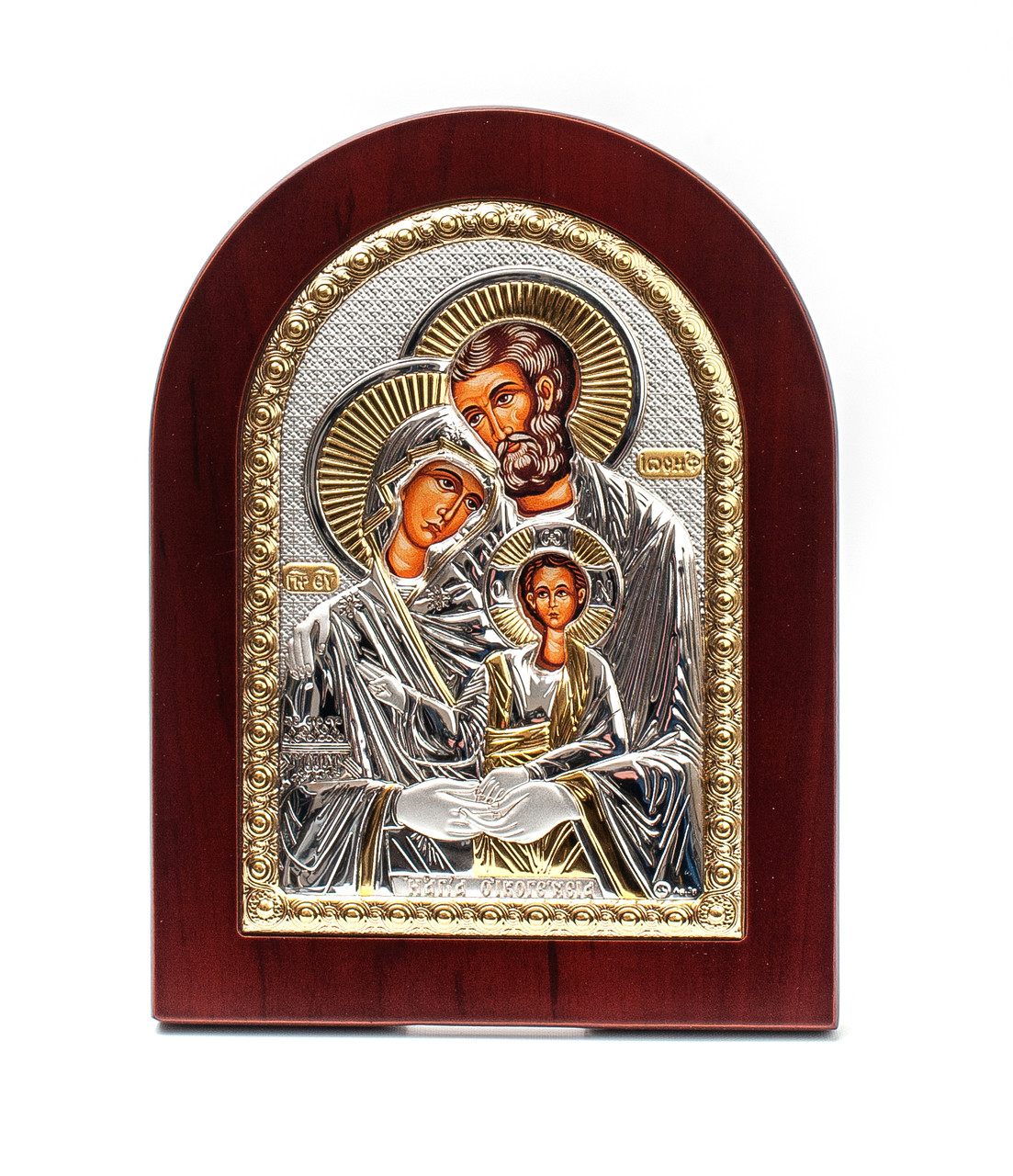 Святе Сімейство 25x33см грецька срібна ікона