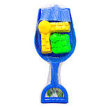 Пісочний набір - пасочки та лопатка, 4 шт, сітка, синій, пластик (DBS11026-3), фото 2