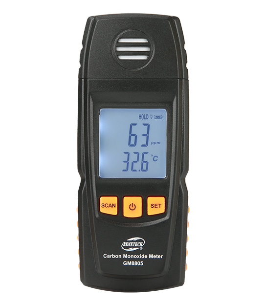 Детектор чадного газу (газоаналізатор CO) (0-1000 ppm, 0-50°C) BENETECH GM8805