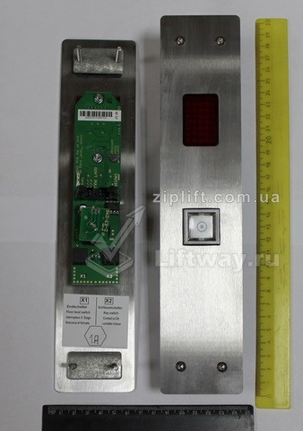 ДУБЛЬ M07719 - Вызывной аппарат в сборе с кнопкой и индикатором лифт SKG процессорная - Ролик дверей шахты. Запчасти и комплектующие к лифтам - фото 1 - id-p1136077897