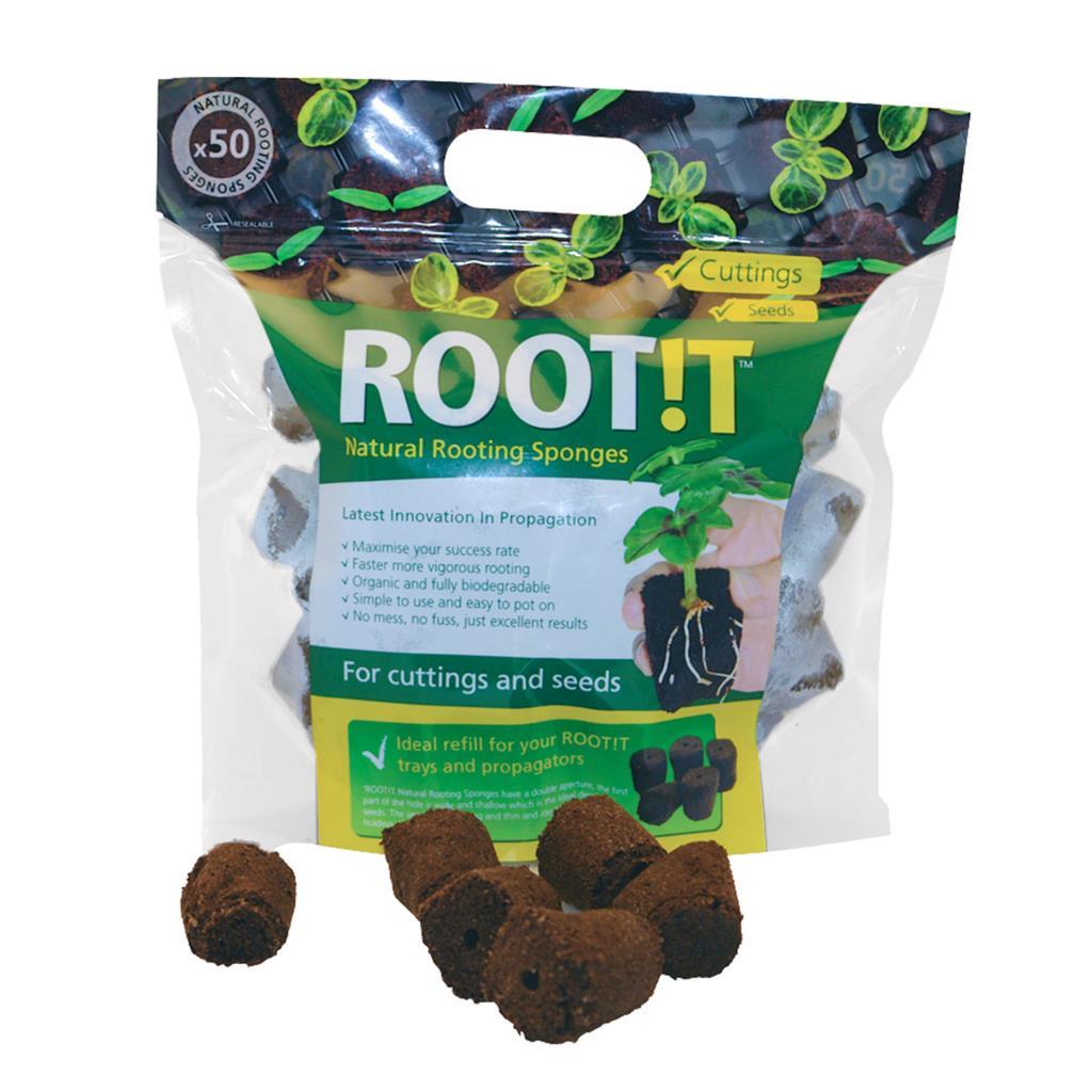 ROOT!T Natural Rooting Sponges — Натуральні спонжі для пророщування (50 шт. в пакованні)