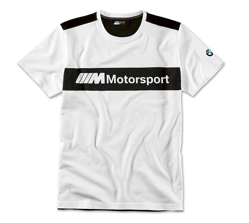 Оригінальна чоловіча футболка BMW Motorsport T-Shirt, Colour Block Design (Men, White / Black)
