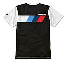 Оригінальна чоловіча футболка BMW Motorsport T-Shirt, Colour Block Design (Men, White / Black), фото 3