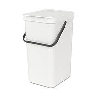 Відро сміттєве Sort&Go Brabantia, 16 л, біле (109942)