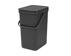 Відро для сміття Sort&Go Brabantia, 12 л, сіре (109805)