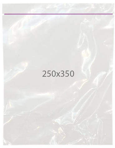 Пакети поліетиленові із замком zip 250х350, паковання — 100 шт., фото 2