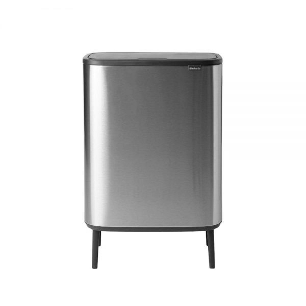 Бак для сміття з 2 відрами (об'єм 2х30 л) Brabantia Bo Touch Bin Hi, сріблястий (130649)